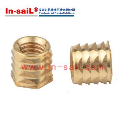 Brass Inserts Diamond Knurl Double Groove