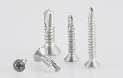 Cross Drill Tail 304 Stainless Steel Self Drilling Screw Dovetail Screw 410 Countersunk Head Cross Drill Tail Screw M6-M8