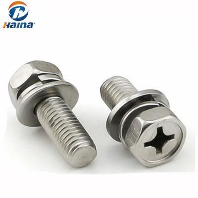 Combined Bolt / Phillips Hex Head Bolt with Nut and Washer