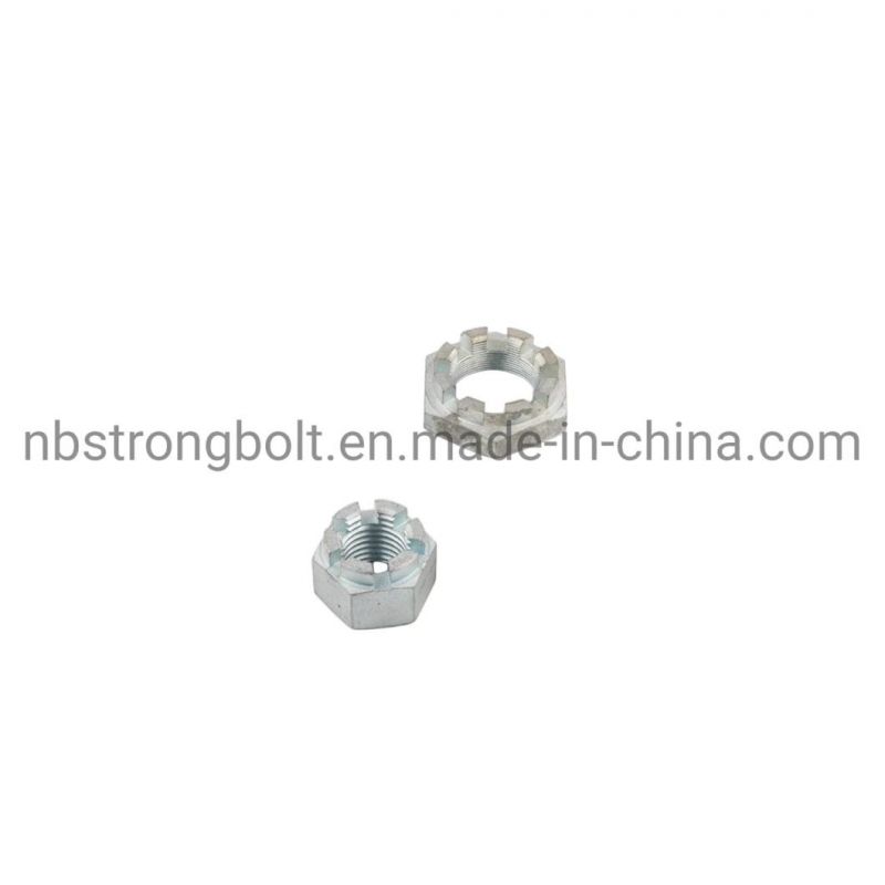 DIN937 Hex Slotted Nut with Zp