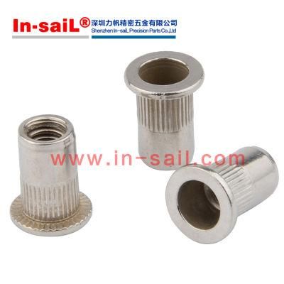 Flange Head Knurled Body Blind Rivet Nut - Closed End