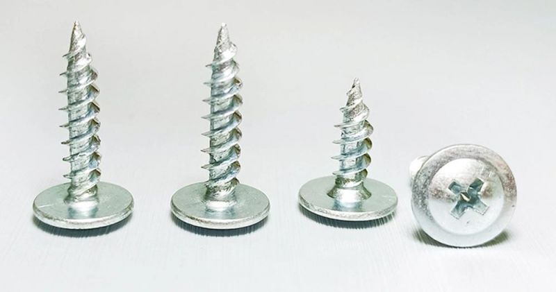 High Quantity Button Wafer Head pH2 Drive Zinc Phosphated Fastener Self-Tapping Drywall Screws for K-Lath