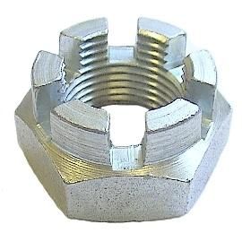 Blue White Zinc Plated DIN935 Hex Slotted and Castle Nuts