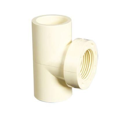 NSF Certificate Reduced Female Threaded Tee CPVC Fitting