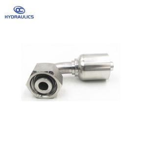 Female Stainless Steel Elbow 90 Degree Crimp Fittings Hydraulic Coupling