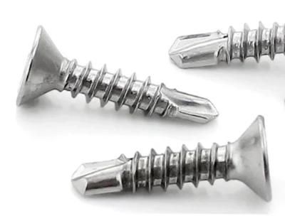 M4.8 Stainless Steel Cross Flat Head Drilling Screw Countersunk Head Cross Dovetail Self Tapping Self Drilling Screw