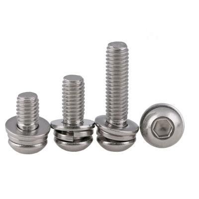 Stainless Steel Pan Head Hexagon Socket Screw with Spring Washer Screw