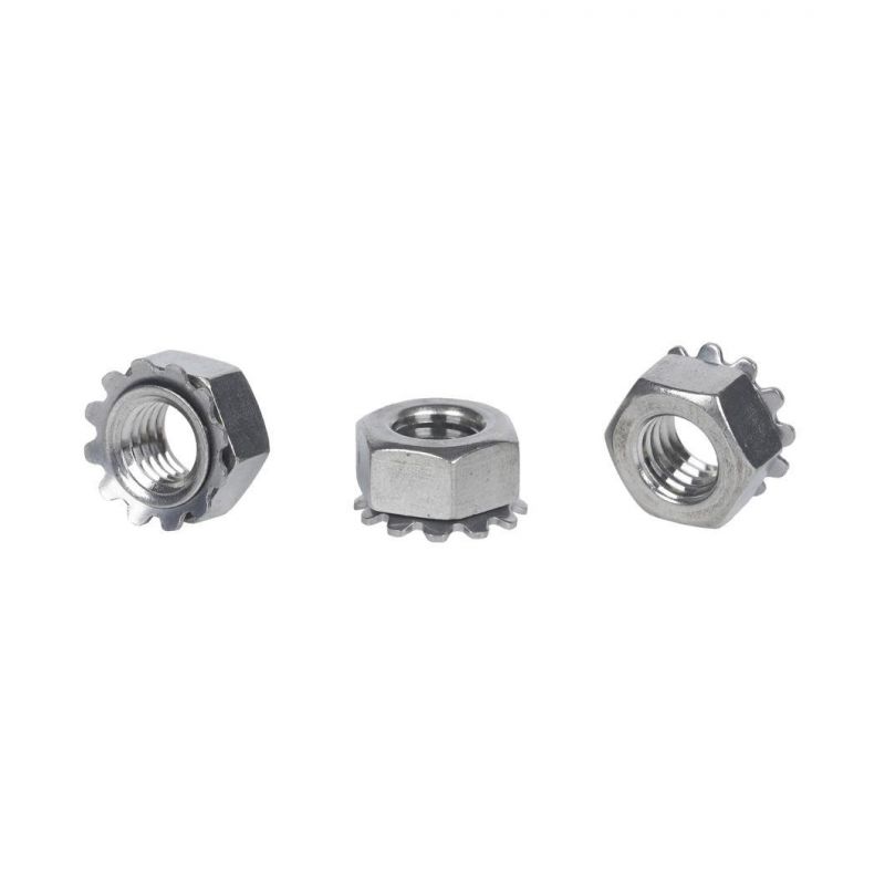 K Lock Nut, Hex Nut, Stainless Steel/Carbon Steel Zinc-Plated K Nut, Lock Nut