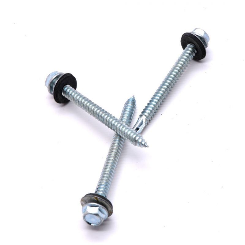 Hexagon Head Self Drilling Screw and Tapping Screw with Washer Zinc Finish