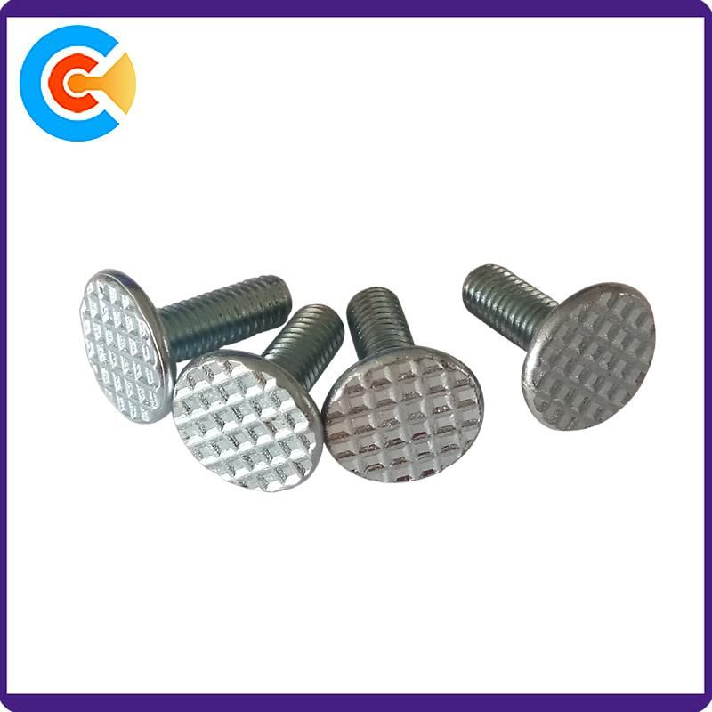 DIN/JIS/GB/Unc/Swb Carbon Steel Galvanized M5 Round Head Embossing Screw