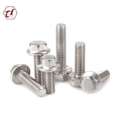 A2 Hex Head Screw Flange Bolt with Teeth