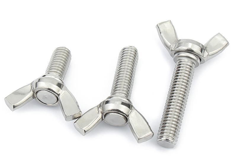 SS316 SS304 Stainless Steel M6*20 Butterfly Wing Head Bolt DIN316