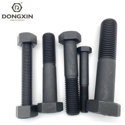High Strength Customized M6-M20 Carbon Steel Material Black Oxide Hex Bolts, Heavy Hex Bolt