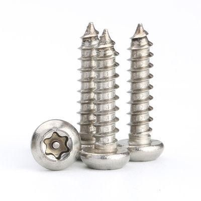 Stainless Steel Pan Head Torx Tapping Anti Theft Screw with Pin