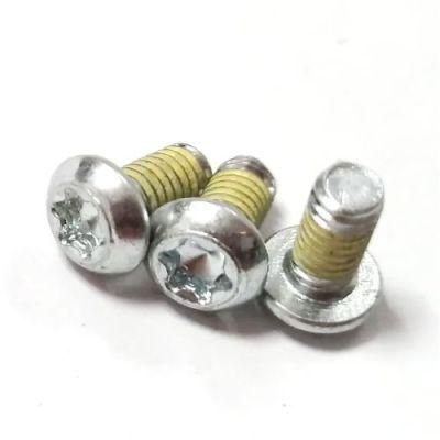 ISO7380 Galvanized Carbon Steel Nylok Patch Torx Button Head Screws