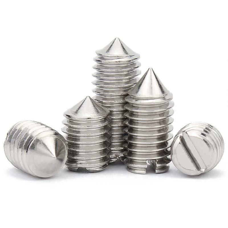 Stainless Steel SS304 Cone Point Taper Slotted DIN553 Grub Screw Set Screw