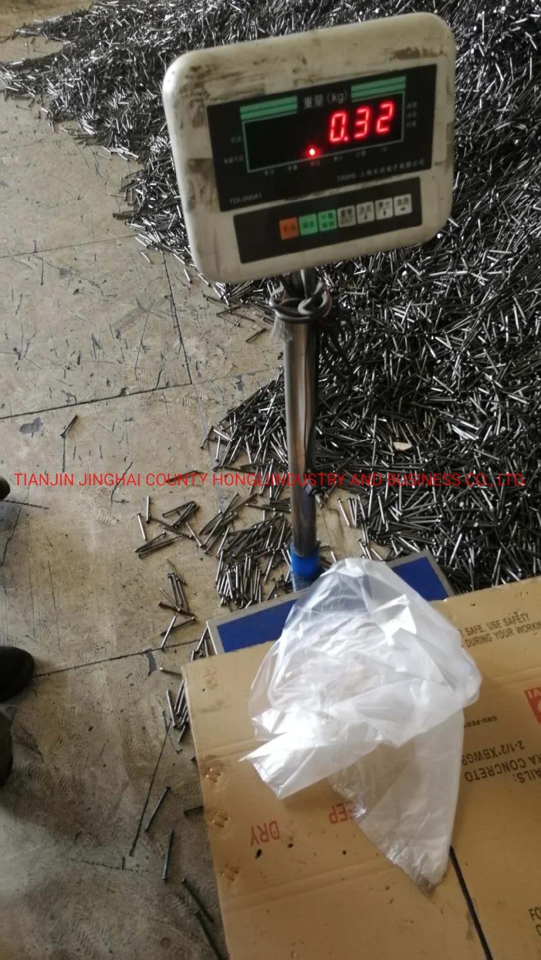 2 1/2" 50lb Box Polised Oil Quenched Fluated Shank Concrete Nails