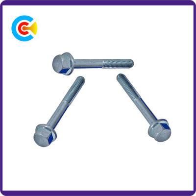 GB/DIN/JIS/ANSI Carbon-Steel/Stainless-Steel Hexagonal Head Flange Rod Lengthened Screw for Building Furniture