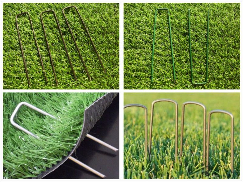 Wholesale Common Artificial Grass Galvanized Fence Staple U Shaped Curved Nails