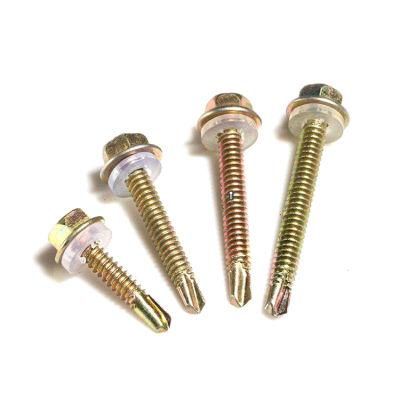 Assembled with EPDM Washer Unslotted Hex Washer Head Self Drilling Screw