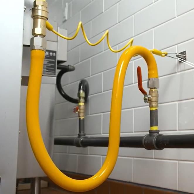 36 Inch Commercial Mobile Gas Connector Hose Kit for Kitchen Equipment (QD3436)