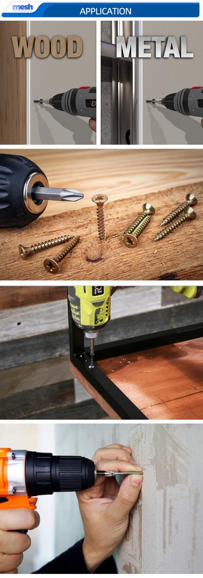 Wholesale Fastener Phillips Bugle Head Self Drilling Gypsum Screw Drywall Screw with Zinc Plating