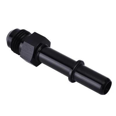 Premium Straight Black An6 Fuel Adapter Fitting to 3/8 Quick Connect Adapter Fitting