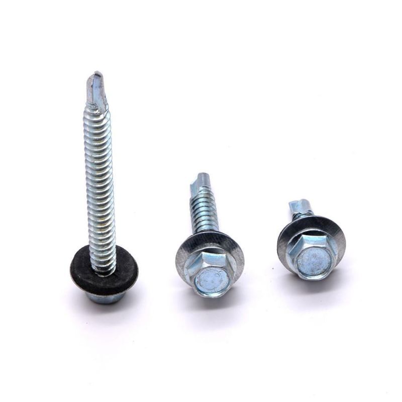 Hexagon Head Self Drilling Screw and Tapping Screw with Washer Zinc Finish