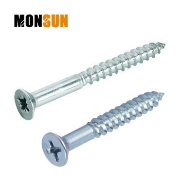 DIN 7997 Fasteners Flat Head Clear Zinc Plating Tornillo Phillips Cross Recess Hard Wood Screw