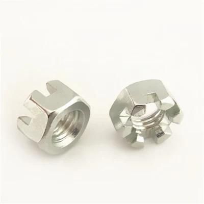 Galvanized Carbon Steel Nuts Castle Metric Hex Slotted Nut Castle Nut