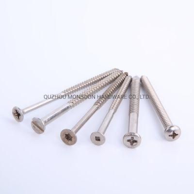 Stainless Steel Phillips Slotted 6 Lobe Square Chipboard Screws