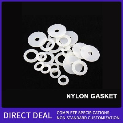 White Plastic Nylon Flat Washer Plain Spacer Insulation Gasket Ring for Screw Bolt PVC Gasket