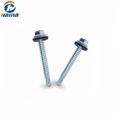 1022 Carbon Steel Hex Washer Head Self Drilling Screw EPDM