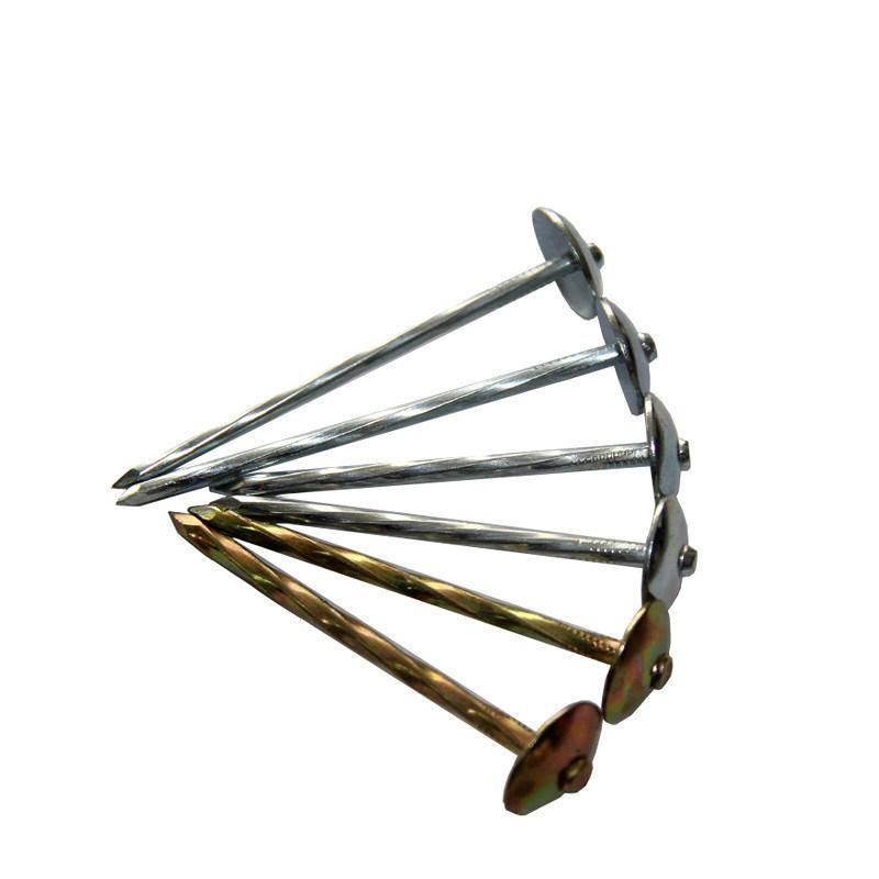 Zinc Plated Umbrella Roofing Nails with Rubber Washer