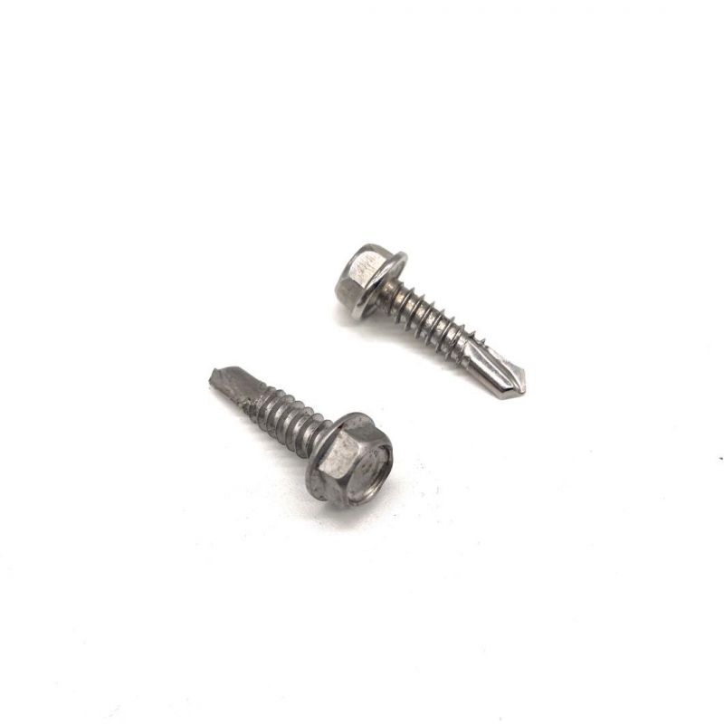 M5 M6 M7 Hex Flange Head Stainless Steel 410 Screws Self Drilling Screw