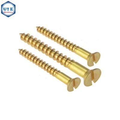 Brass Fasteners M2 to M8 Flat Head Slotted Drives Wood Screw DIN97