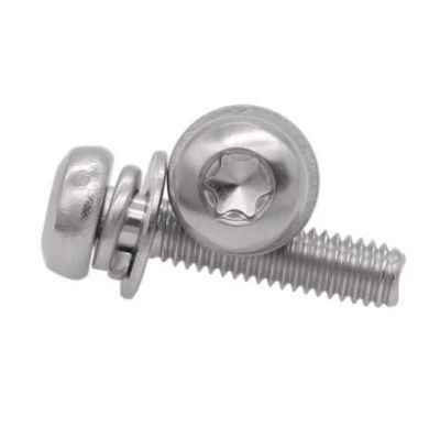 Hardware Torx Pan Head Sem Screw Assemblied with Spring and Plain Washer Combination Screw