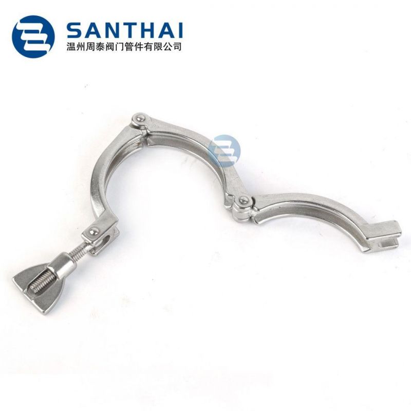 SS304 SS316 Stainless Steel Quick Connected Clamp / Sanitary Clamp Tc Clamp 13mhh Hygienic Grade Ferrule Clamp