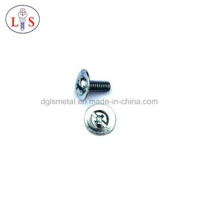 Blue Zinc Round Head Machine Bolt with Washer