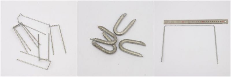 Wholesale Common Artificial Grass Galvanized Fence Staple U Shaped Curved Nails