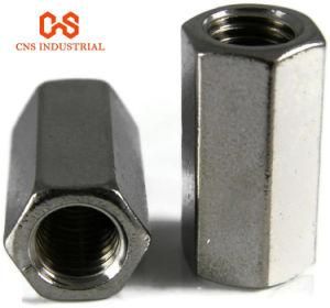 China Factory DIN6334 Stainless Steel Long Hex Coupling Nut, Tuercas De Acoplamiento Largas