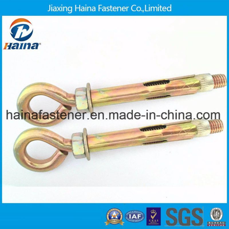 China Supplier Eye Bolt Wedge Anchor Carbon with Color Zinc Plated