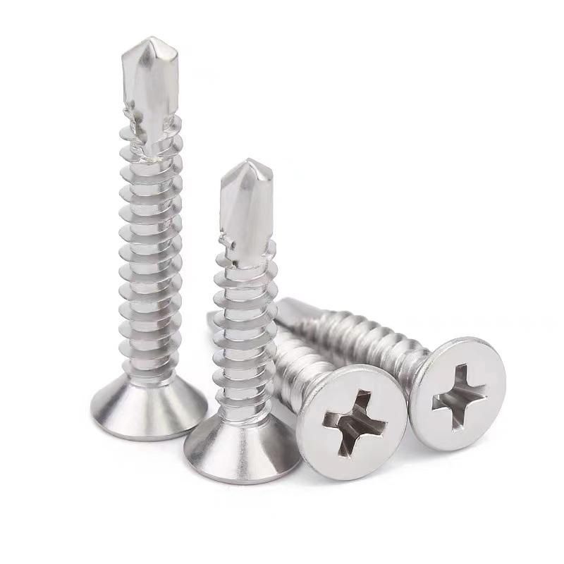 DIN 7504 Tapping Screws Steel Screw Cross Recessed Countersunk Head Self-Drilling Screw