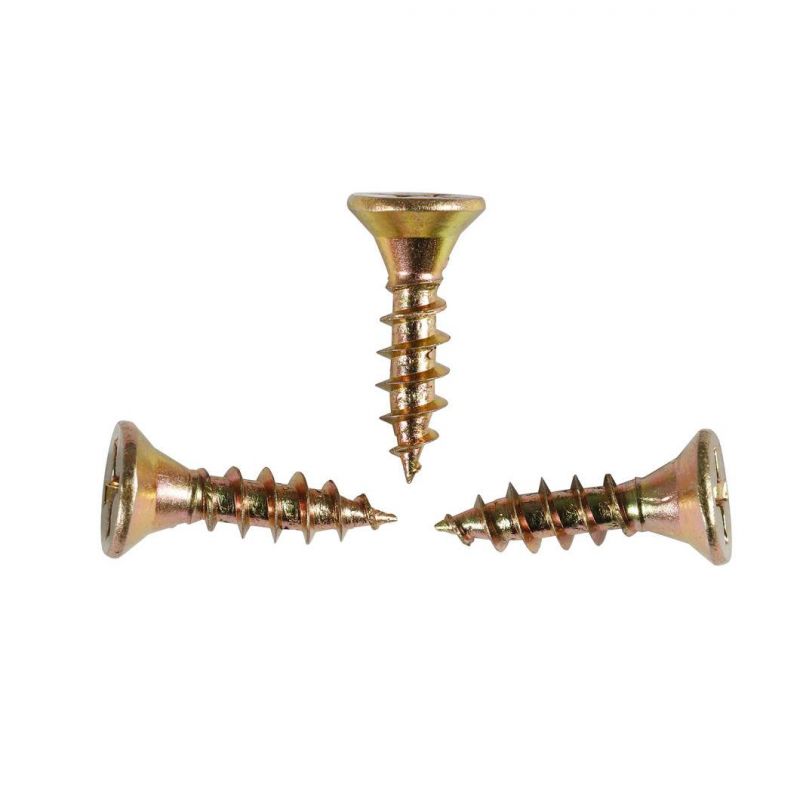 Wholesale Yellow Zinc Plated Furniture Direct Screw Fasteners/Chipboard Screw