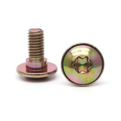 Color Plated Zinc Pan Washer Head Torx Step Shoulder Screw