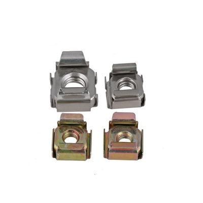 Square Cage Nut, Yellow Zinc Plated, Galvanized
