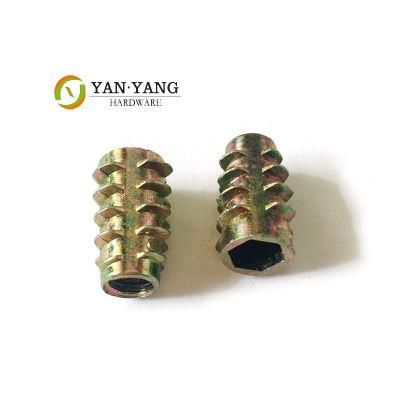 Hot Selling Zinc Alloy Carbon Steel Zinc Plating Furniture Insert Nut