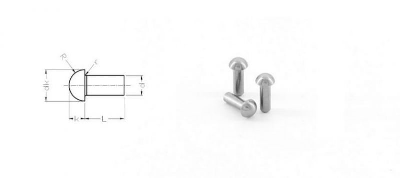 GB/T 867 Gr2 Titanium Round Head Rivets