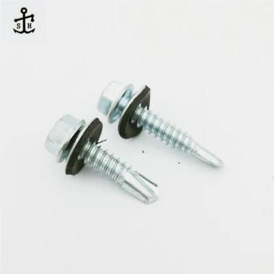 Mild Steel Hex Self Drilling Screw with EPDM Rubber Washer