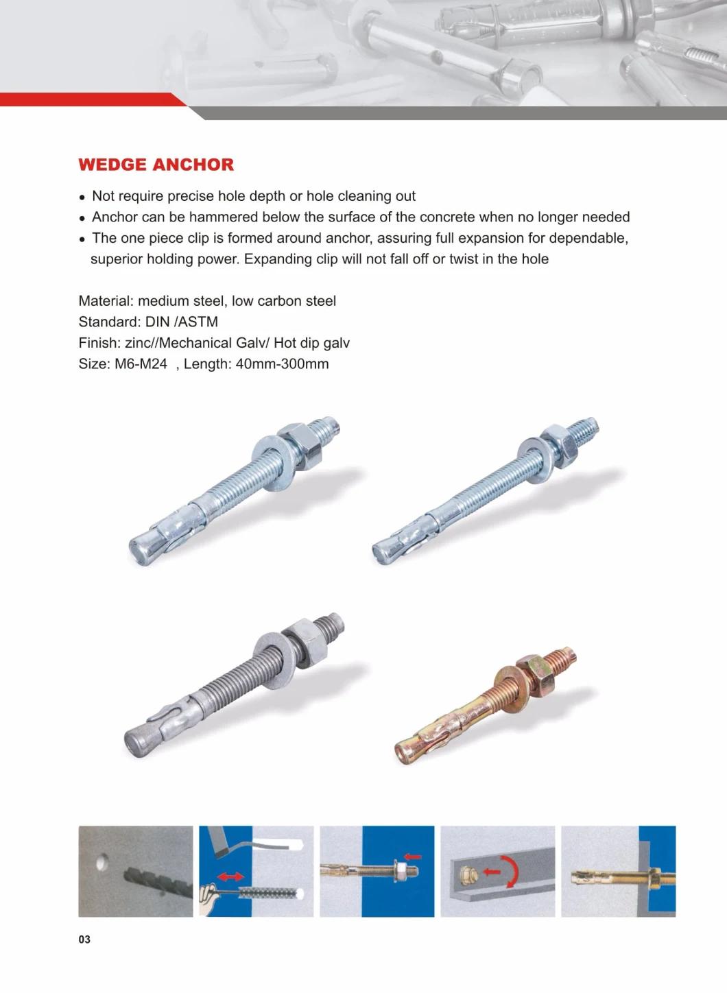 Anchor Bolt, Wedge Anchor with High Quality